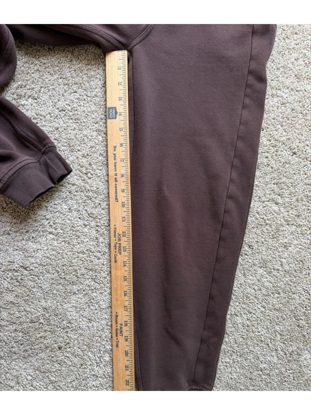 Lululemon Scuba High Rise Relaxed Cotton Terry Jogger Brown Women’s 4 W5CV9S